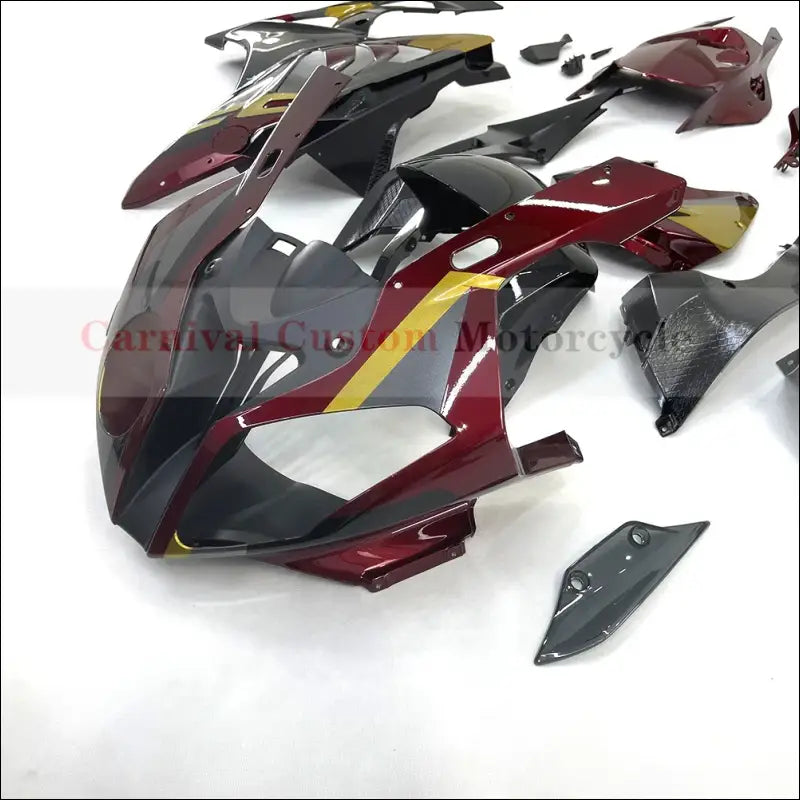 BMW S1000RR 2009-2014 Verkleidung Rot-Gold-Grau