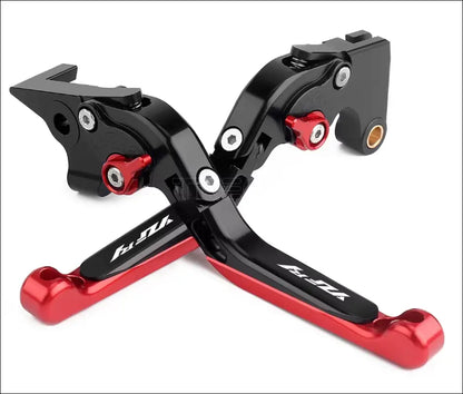 CNC-Aluminium Brems- & Kupplungshebel für Yamaha YZF-R1 (2004-2008) | Verstellbare & klappbare Motorradhebel - black red
