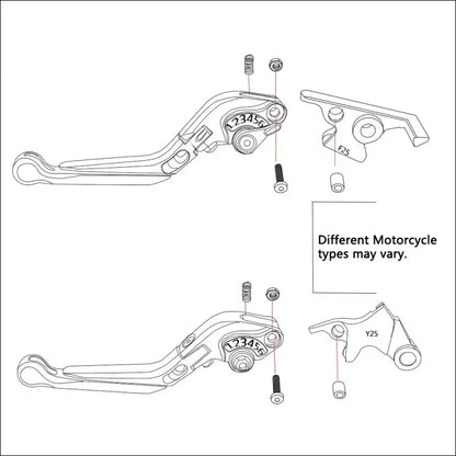 CNC-Brems- und Kupplungshebel mit Lenkergriffen für Yamaha YZF-R1 (1998-2003)