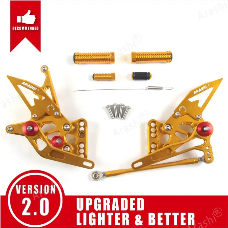 CNC-verstellbare Fußrastenanlage für Suzuki GSX-R1000 K5 K6 (2005-2006) - Gold / United States