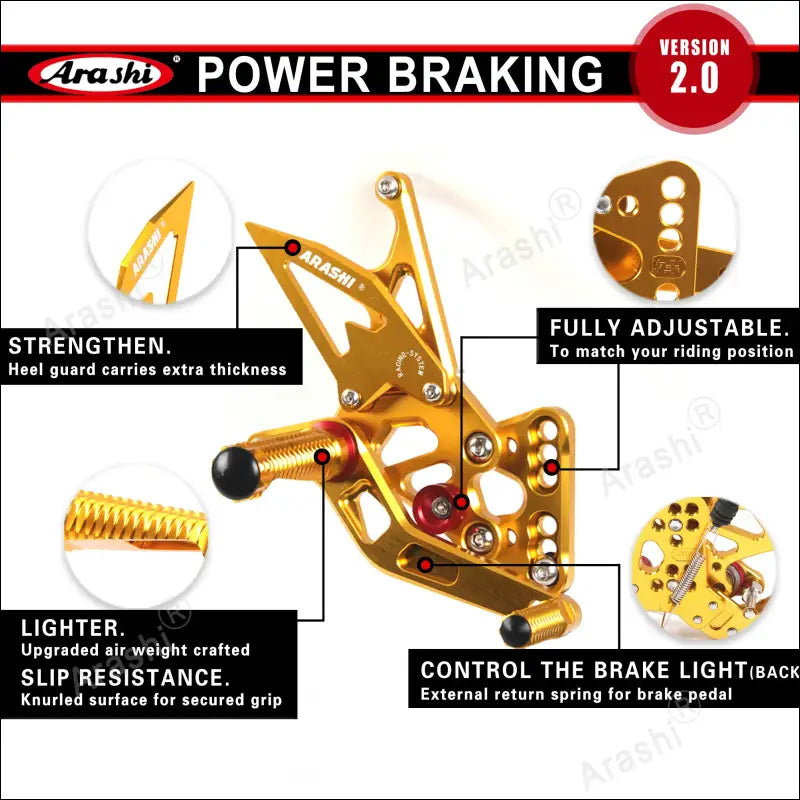 CNC-verstellbare Fußrastenanlage für Suzuki GSX-R1000 K5 K6 (2005-2006)