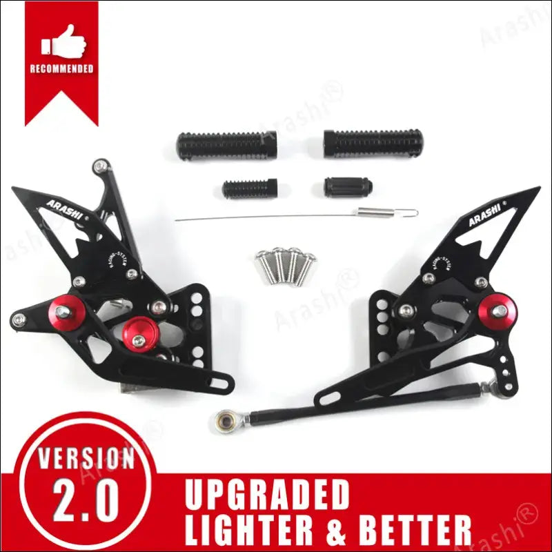 CNC-verstellbare Fußrastenanlage für Suzuki GSX-R1000 K5 K6 (2005-2006) - Black / Standard