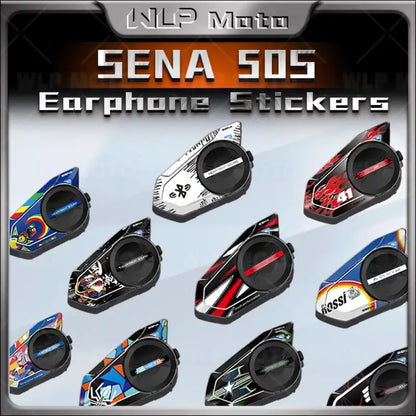 For SENA 50S sena 50s Motorcycle Helmet Headphone Stickers Decoration Decals Colorful Earphone Protective Decals