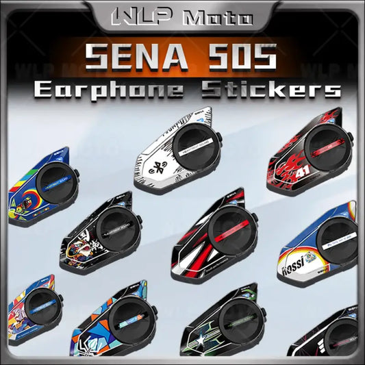 For SENA 50S sena 50s Motorcycle Helmet Headphone Stickers Decoration Decals Colorful Earphone Protective Decals