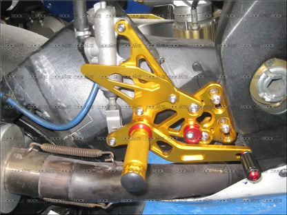 Hintere Fußrastenanlage mit Schalt- und Bremshebel für Suzuki GSX-R1000 2005-2006 - Gold