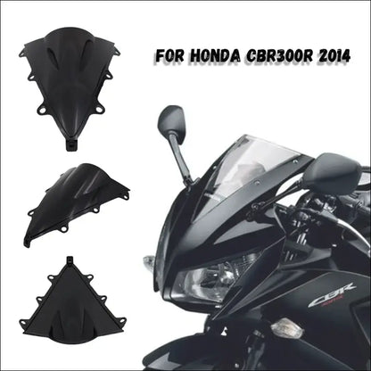 Hochwertige Windschutzscheibe für Honda CBR 300 R NC51 (2014-2018) - Black