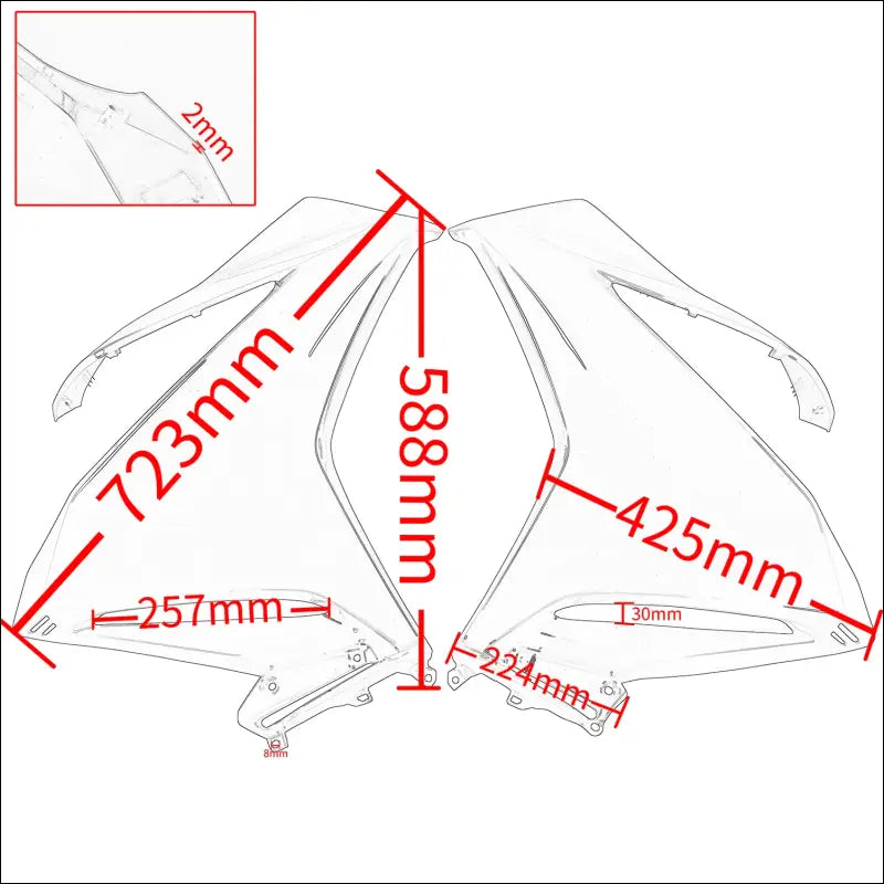 Honda CBR 500R 2029-2023 Seitenverkleidung Lackiert / unlackiert