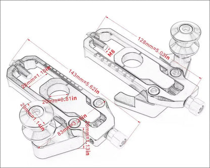 Honda CBR650R 2019-2020 Kettenadjuster Spool Spannern Präzise Kettenspannung