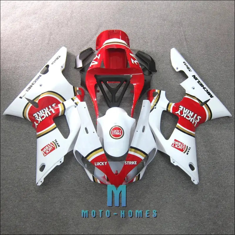 Komplettes Verkleidungskit für Yamaha YZF-R1 (2000-2001) | Weiß-Rot - Same as Pictures / Standard