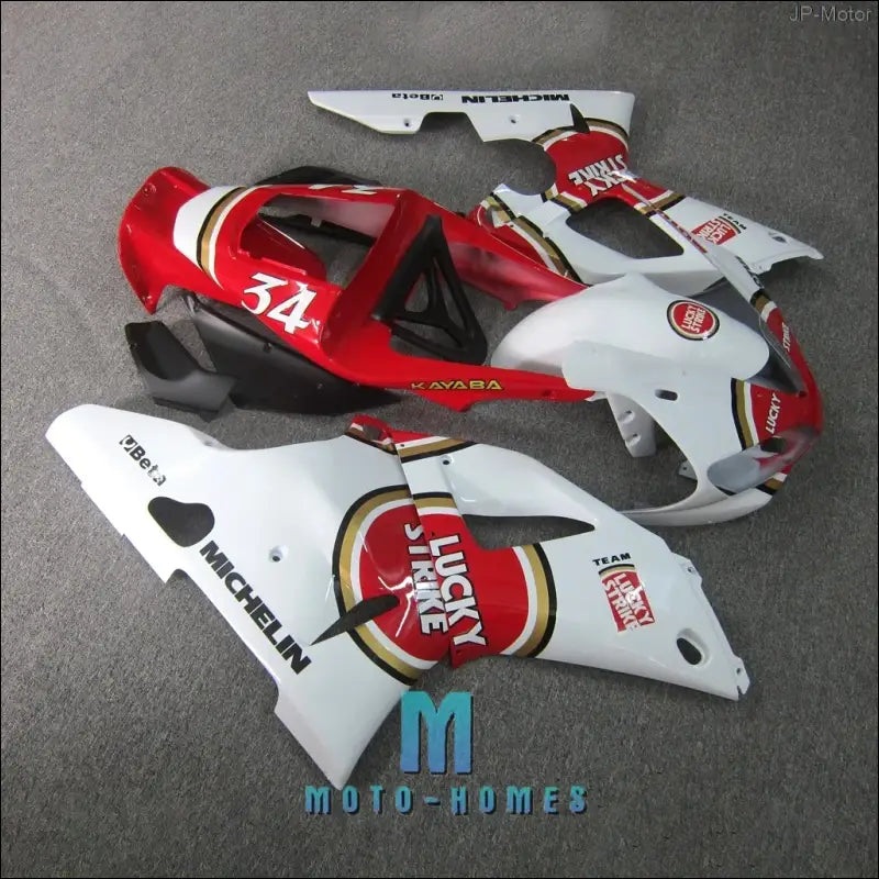 Komplettes Verkleidungskit für Yamaha YZF-R1 (2000-2001) | Weiß-Rot - Same as Pictures / Standard
