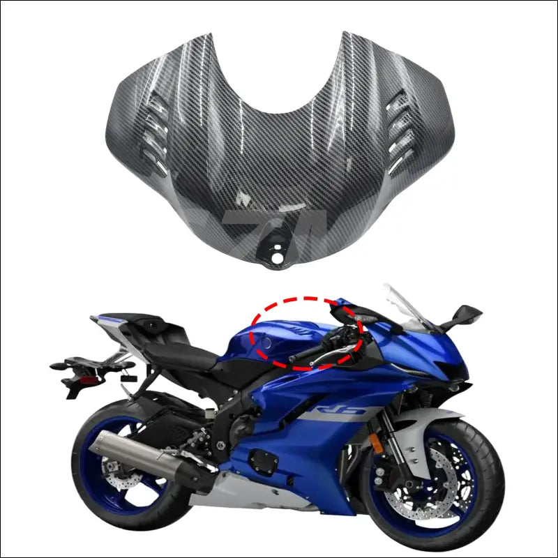 Kraftstofftank Schutzabdeckung für Yamaha YZF-R6 (2017–2024) Carbon look - Carbon Fiber