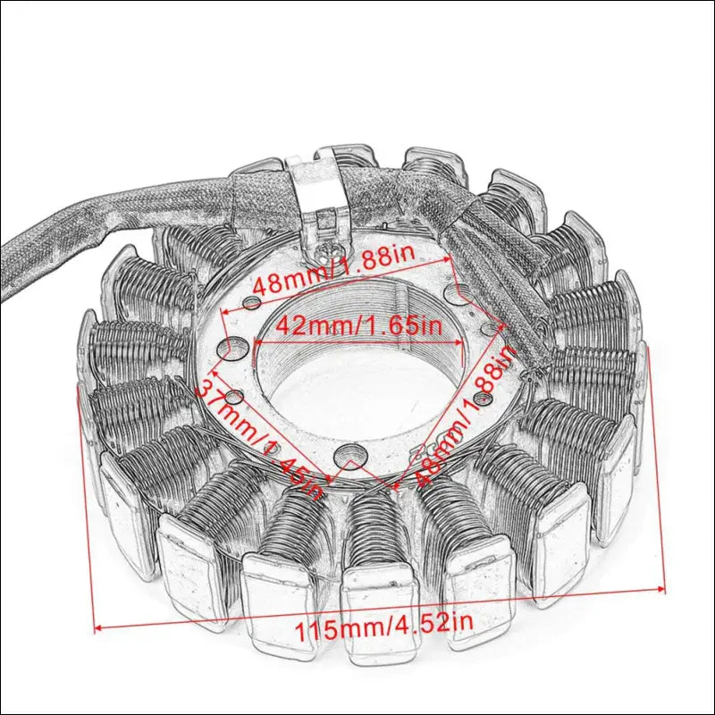 Lichtmaschinen-Stator für Yamaha YZF-R1 (2002-2014) | Ersatz für 14B-81410-00