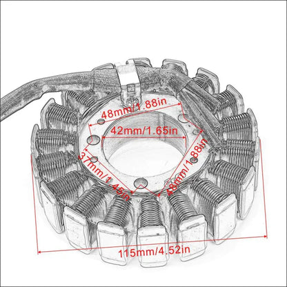 Lichtmaschinen-Stator für Yamaha YZF-R1 (2002-2014) | Ersatz für 14B-81410-00
