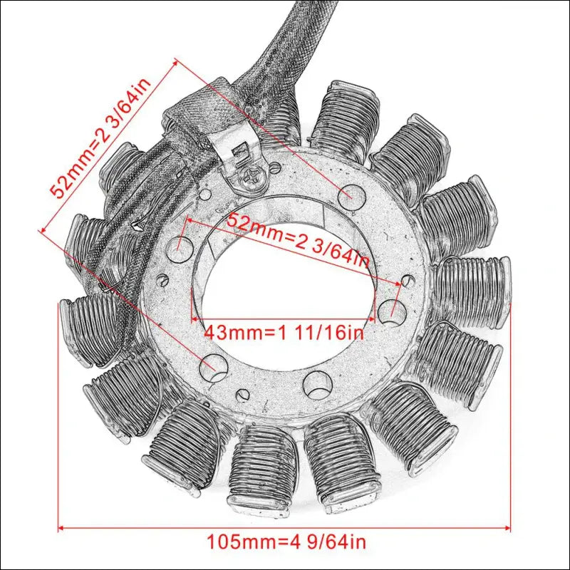Lichtmaschinen-Stator für Yamaha YZF-R1 (2002-2014) | Ersatz für 14B-81410-00