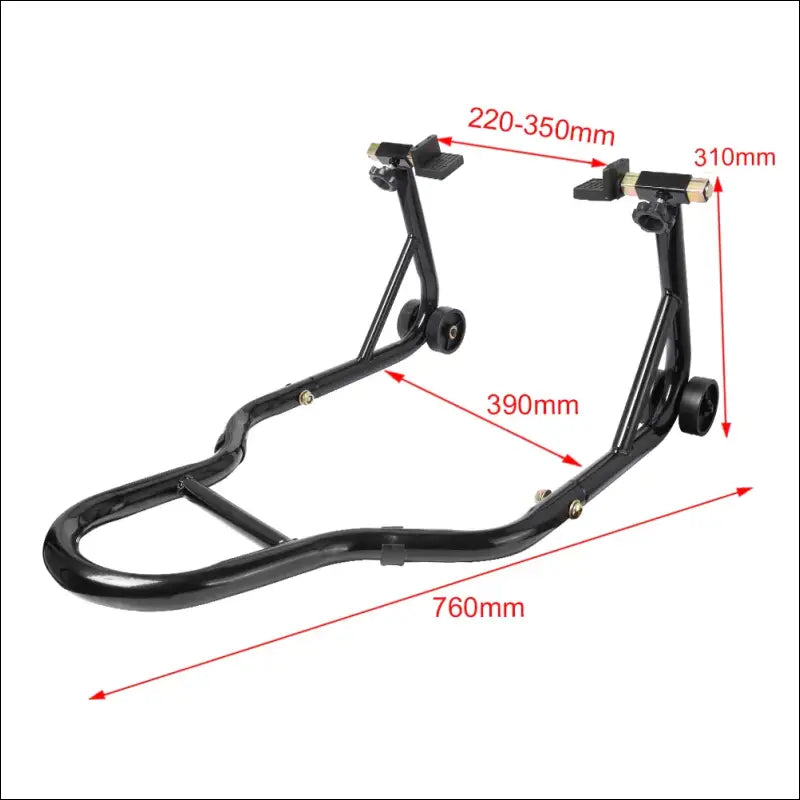 Motorrad Montageständer Schwarz/Rot | Heckständer für Reifenwechsel & Wartung - black