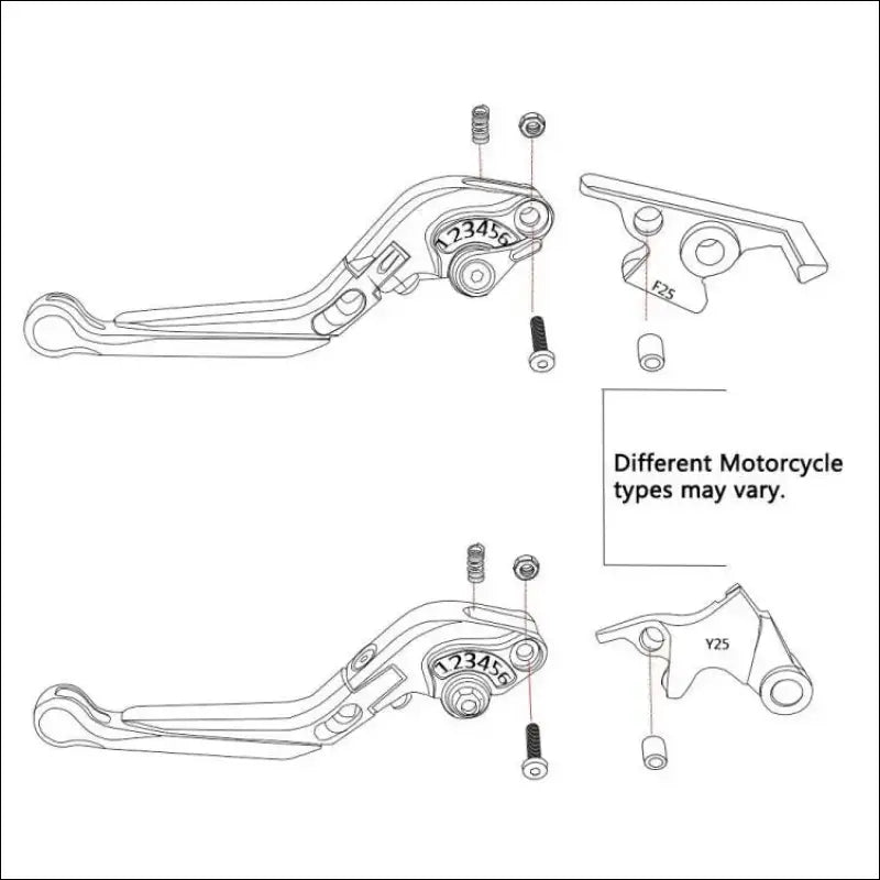 Motorrad Zubehör Einstellbare Brems- und Kupplungshebel sowie Lenkergriffe für Yamaha YZF-R6 (2017–2024)