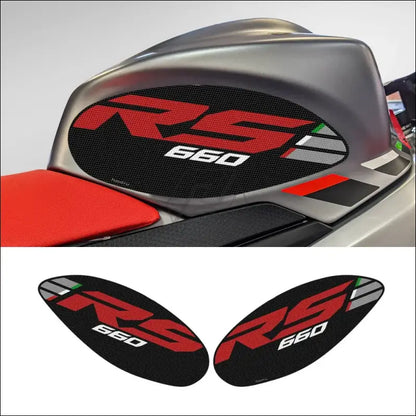 Seiten Tank Pad Schutzaufkleber für Aprilia Tuono RS 660 (2020-2022) | Knie Grip Matte für Motorrad - black