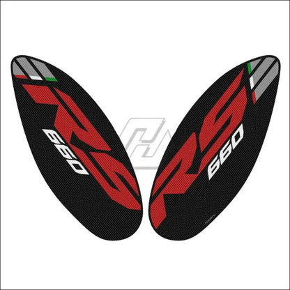 Seiten Tank Pad Schutzaufkleber für Aprilia Tuono RS 660 (2020-2022) | Knie Grip Matte für Motorrad - black