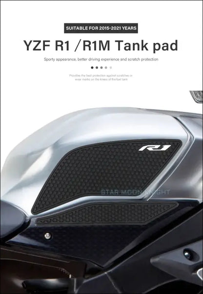 Seiten-Tank-Pads Schutzaufkleber für Yamaha YZF-R1/R1M (2015-2021) | Kniegrip Traktionspads