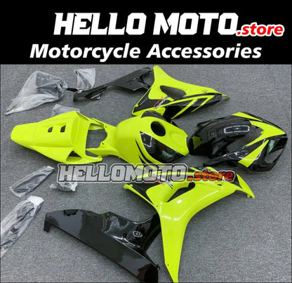 Verkleidungs- und Spoiler-Kit aus ABS für Honda Fireblade CBR1000RR Neon Gelb/Schwarz