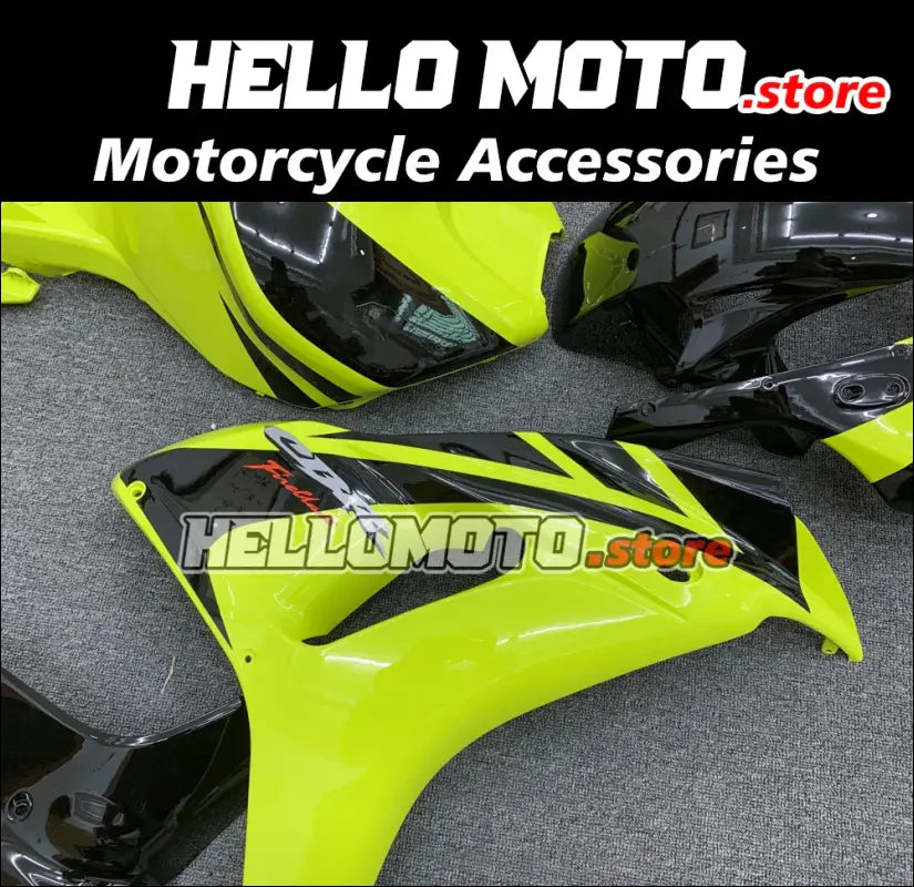 Verkleidungs- und Spoiler-Kit aus ABS für Honda Fireblade CBR1000RR Neon Gelb/Schwarz