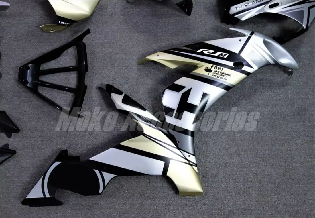 Verkleidungskit für Yamaha YZF-R1 (2004-2006) | ABS Set in Grau Schwarz & Champagnergold - Standard