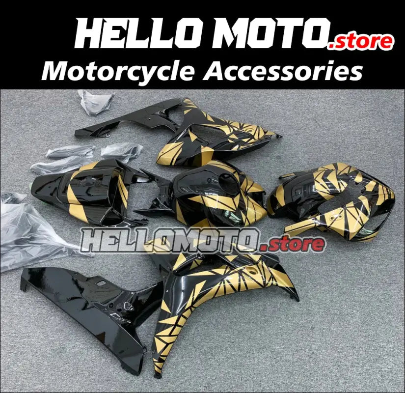 VerkleidungsKit aus ABS für Honda Fireblade CBR1000RR Schwarz mit goldenen Dreiecken