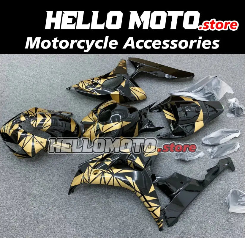 VerkleidungsKit aus ABS für Honda Fireblade CBR1000RR Schwarz mit goldenen Dreiecken