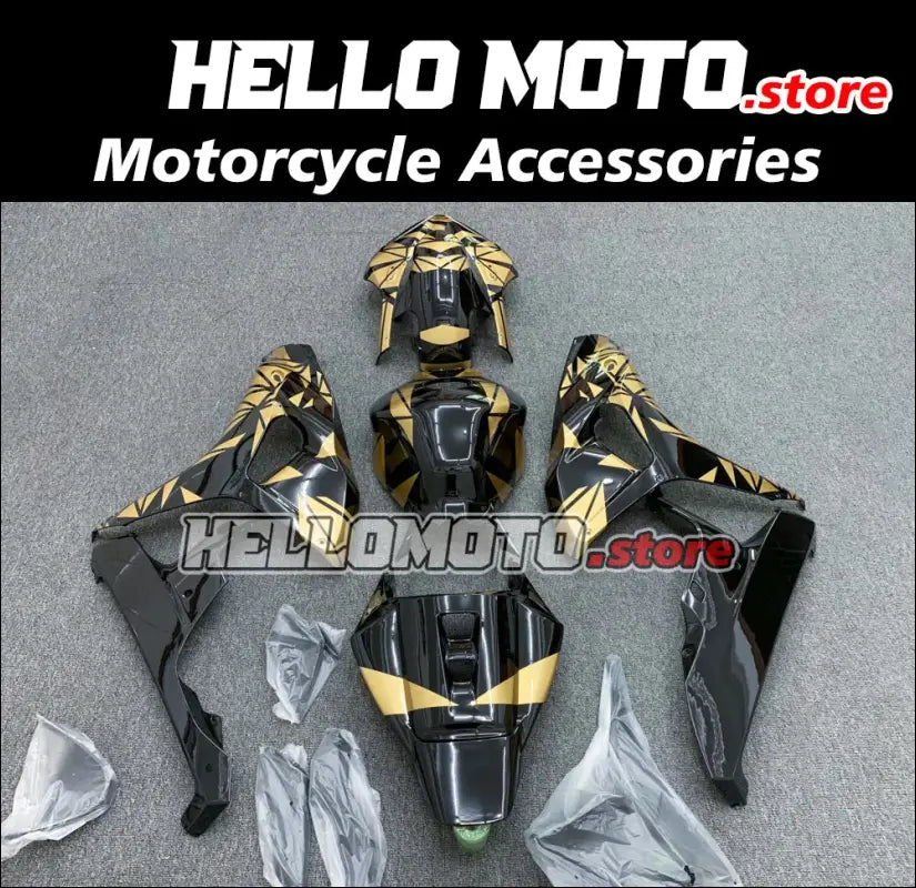 VerkleidungsKit aus ABS für Honda Fireblade CBR1000RR Schwarz mit goldenen Dreiecken