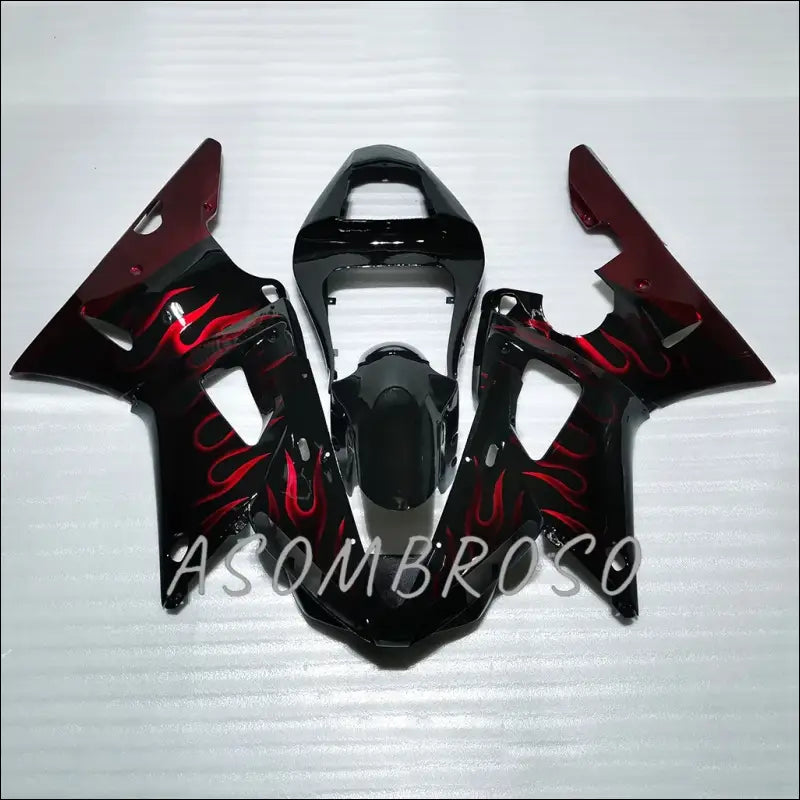 Verkleidungskit für Yamaha YZF-R1 (2000-2001) mit roten Flammen & Verschiedene Farben