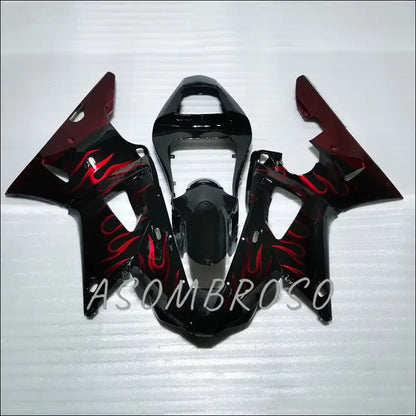 Verkleidungskit für Yamaha YZF-R1 (2000-2001) mit roten Flammen & Verschiedene Farben
