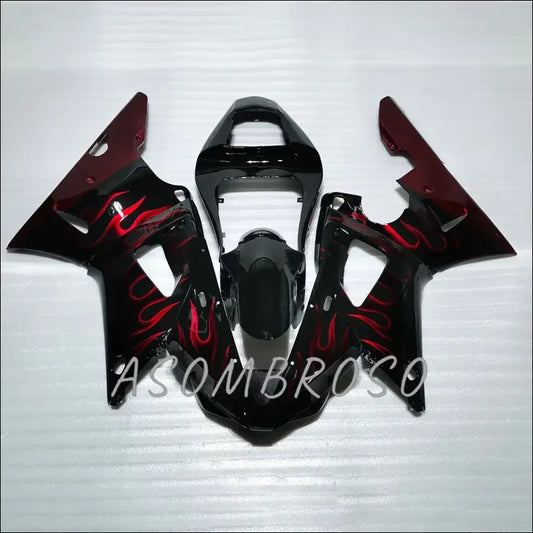 Verkleidungskit für Yamaha YZF-R1 (2000-2001) mit roten Flammen & Verschiedene Farben