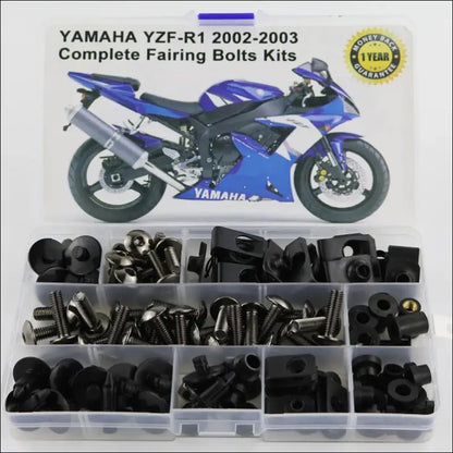 Verkleidungsschrauben-Kit für Yamaha YZF-R1 (2002-2003) | Komplettes Befestigungsset aus Stahl - Titanium