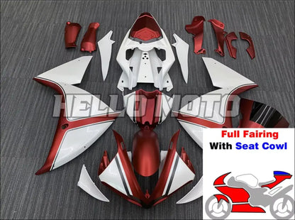 Verkleidungsset für Yamaha YZF-R1 (2009-2011) Weiß Rot - With Seat Cowl