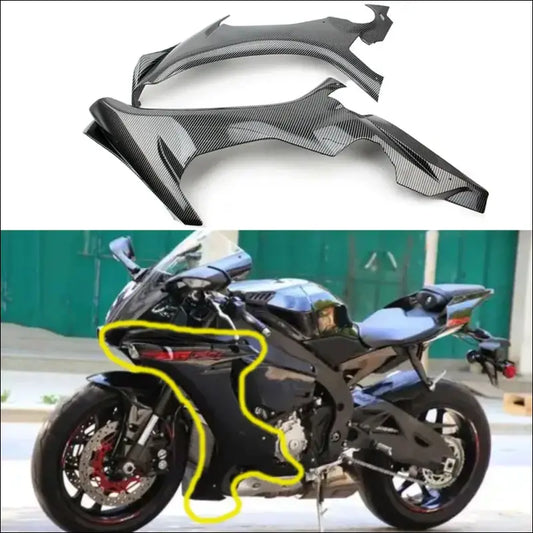 Yamaha YZF-R1 2015-2019 Carbonfaser Bedruckte ABS Seiten Verkleidung - ABS Plastic