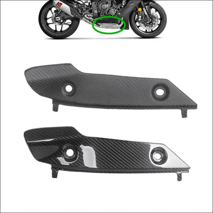 Yamaha YZF-R1 2015-2021 Carbon Auspuffabdeckung Glanz Matt